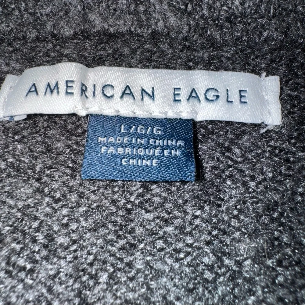American Eagle Gray Knit Button Front Cardigan Sweater Women’s Large Soft - Picture 4 of 7